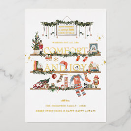 Komfort und Freude | Weihnachtskarte Folien Feiertagskarte
