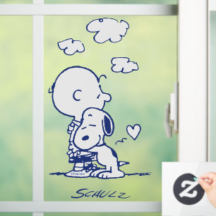 Komfort und Sicherheit Charlie & Snoopy Hug Fensteraufkleber