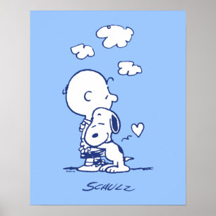 Komfort und Sicherheit   Charlie & Snoopy Hug Poster
