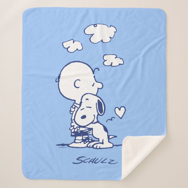 Komfort und Sicherheit | Charlie & Snoopy Hug Sherpadecke (Vorderseite)