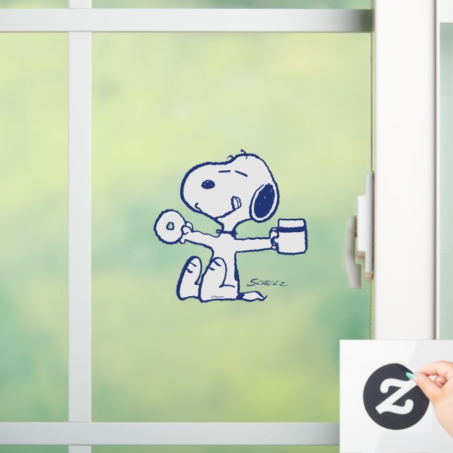 Komfort und Sicherheit | Glück ist morgendliche Ri Fensteraufkleber (Zuhause)