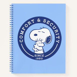 Komfort und Sicherheit   Snoopy & Woodstock Hug Notizbuch