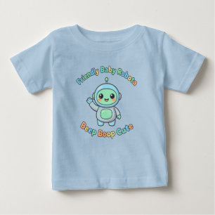 Komfortabler Baumwollroboter Baby T-shirt