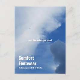 Komfortschuhe in Wolken Postkarte
