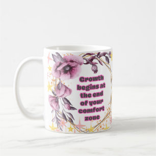 Komfortzonenwachstum - Motivierend Tasse der Blume