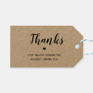 komisch minimalistische Wertschätzung der Mitarbei Geschenkanhänger