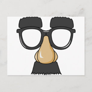 komische Brille Postkarte