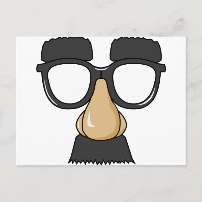 komische Brille Postkarte (Vorderseite)