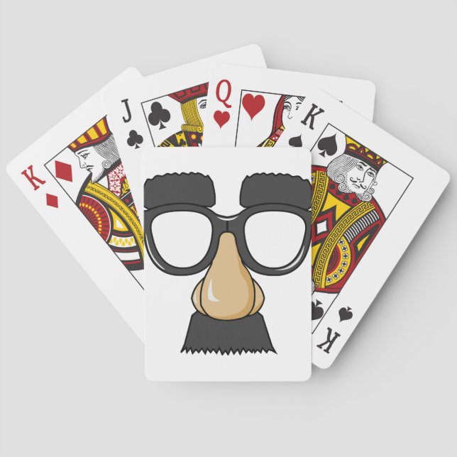 komische Brille Spielkarten (Rückseite)