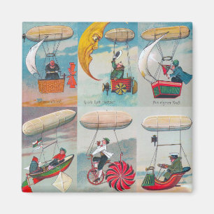 komische Dampfluftmaschinen, verrückte Erfindungen Magnet