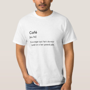 Komische Definition des Begriffs Kaffee. T-Shirt