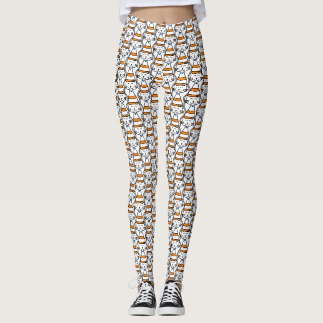 KOMISCHE KATZE! CAT LADY dehnbar und komfortabel Leggings (Vorderseite)