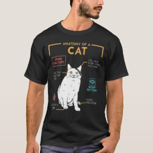 Komische Katze Meme Lächelnde Anatomie Einer Katze T-Shirt