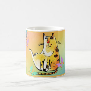 Komische Katzen-Tasse Kaffeetasse