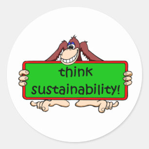 komische Nachhaltigkeit Runder Aufkleber