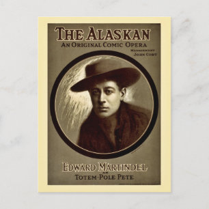 Komische Oper The Alaskan Vintage-Musikplakat Postkarte