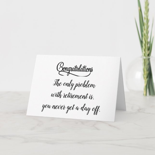 KOMISCHE *RETIREMENT* SENTITIONEN KARTE (Vorderseite)