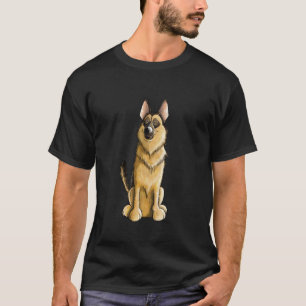 Komischer Deutscher Schäferhund I GSD Cartoon Für T-Shirt