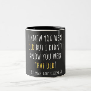 komischer Ruhestand, pensionierter Lehrer, Ruhesta Zweifarbige Tasse
