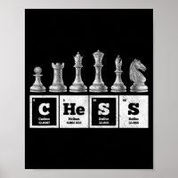 Komischer Schachspieler Geek periodische Systemche