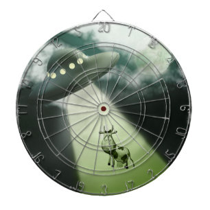 Komischer UFO-Kuh-AbduktionDartboard Dartscheibe