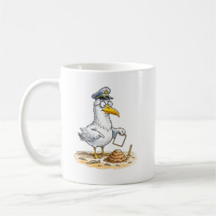 Komischer Vogelwurm-Inspektor Kaffeetasse