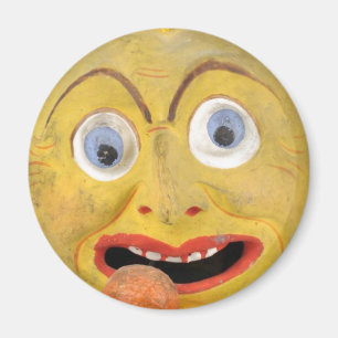 Komisches bemaltes schmutziges Gesicht Vintage Pap Magnet