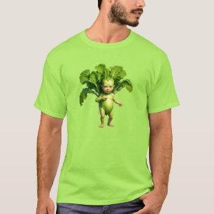 Komisches Grünes Gemüse-Baby-T-Shirt T-Shirt