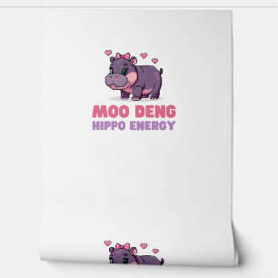 Komisches MOO DENG NILPFERD ENERGIE Tierliebhaber Tapete