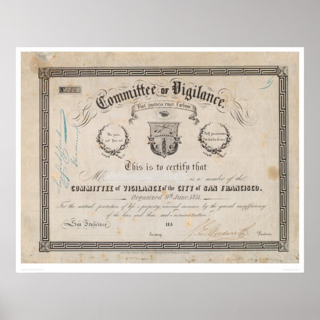 Komitee von Vigilance, San Francisco (2539A) Poster (Vorne)