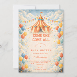 Komm Alle Herbei Zirkus-Baby-Party Einladung