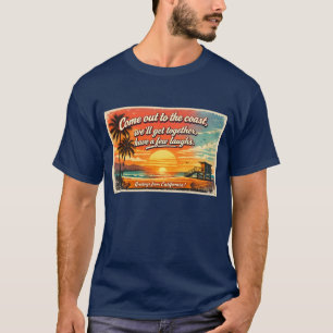Komm an die Küste Herren dunkles T-Shirt 