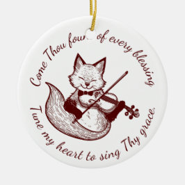 Komm, du Fount ~ Kuh-Fox Keramik Ornament