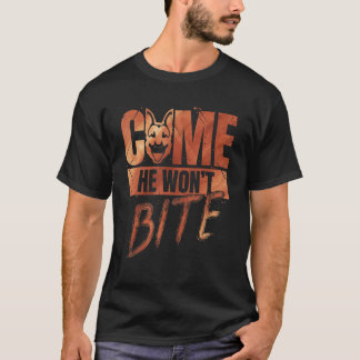 Komm, er beißt nicht Hundebesitzer T-Shirt