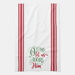 Komm, Lass uns Adore Ihm Geschirrtuch
