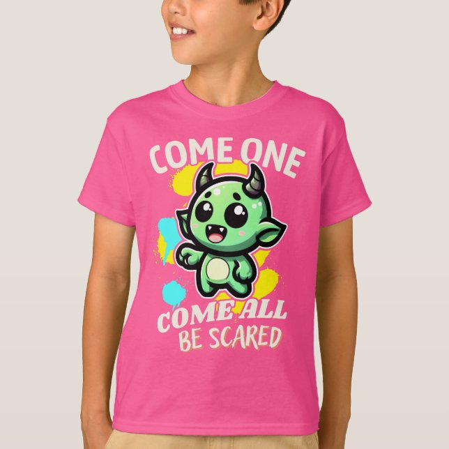 Komm mal, komm, hab Angst: Ein süßes Monster T-Shirt (Vorderseite)