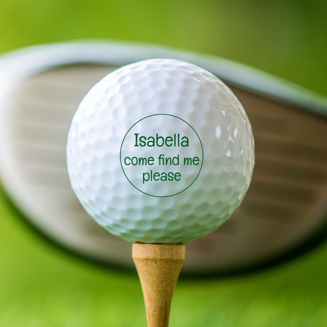 Komm mich bitte finden golfball (Von Creator hochgeladen)