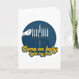 KOMM MIT BABY LIGHT MEIN MENORAH -.pnng Feiertagskarte