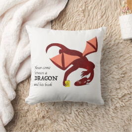 Komm nie zwischen einen Drachen und sein Buch Kissen