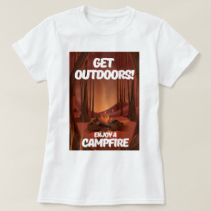 Komm raus! Genießen Sie ein Lagerfeuer T-Shirt