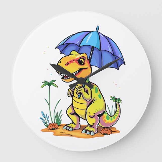 Komm, Regen Große Wanduhr (Vorderseite)