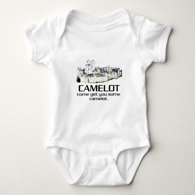 Komm und hol dir ein bisschen Camelot. Baby Strampler (Vorderseite)