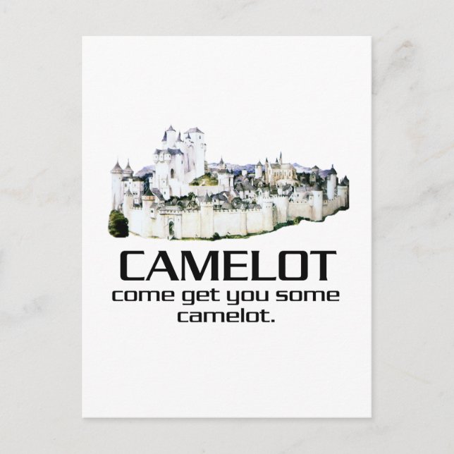 Komm und hol dir ein bisschen Camelot. Postkarte (Vorderseite)
