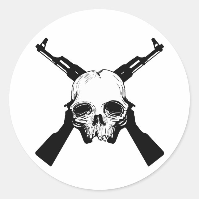 Komm und hol 'Em Runder Aufkleber (Vorderseite)