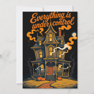 Komm und jage uns an diesem Halloween - Spukhaus Einladung