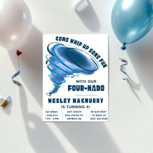 Komm und mach dir Spaß! Tornado Birthday Party Einladung