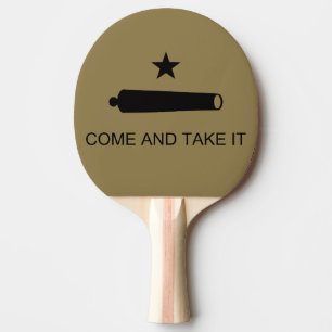 Komm und Nimm es! Flagge des Staates Texas im Kamp Tischtennis Schläger
