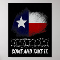Komm und nimm es Rbed-Draht Texas-Flagge Patriotis