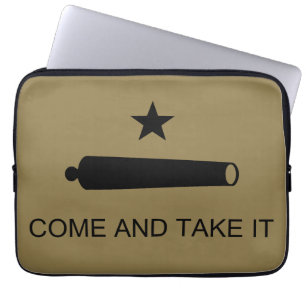 Komm und nimm es! Texas Staat Schlachtflagge Laptopschutzhülle