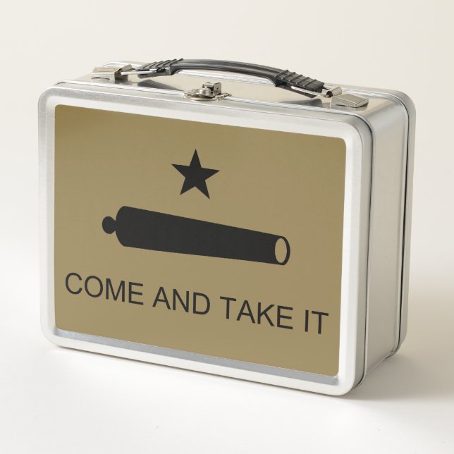 Komm und nimm es! Texas Staat Schlachtflagge Metall Brotdose (Vorderseite)